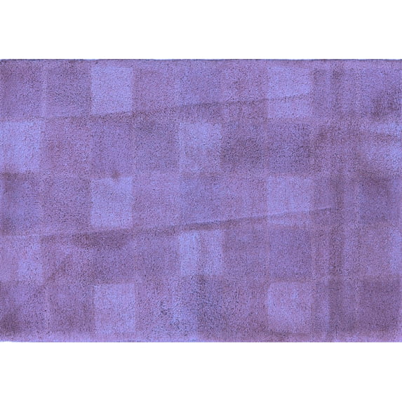 Ahgly Company Indoor Rectangle Checkered Blue Modern Area Rugs, 6' x 9'