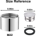 thumbnail image 2 of Internal thread chrome plated solid brass kitchen sink aerator and valve body beautiful and elegant faucet aerator internal thread chrome plated solid brass kitchen sink aerator and valve body, 2 of 5