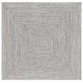 thumbnail image 2 of SAFAVIEH Braided Gino Distressed Machine Washable Reversible Area Rug, Grey/Ivory, 6' x 6' Square, 2 of 13