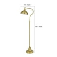 thumbnail image 5 of 60 Inch Metal Curved Floor Lamp, Adjustable Dome Shade, Brass- Saltoro Sherpi, 5 of 5