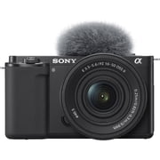 Sony ZV-E10 Mirrorless Camera with 16-50mm II and 18-105mm Lenses, Black, 64GB Card, Color Filter Kit and Filter Kit