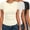 3pcs Black/ White/ Beige, variant on Short Sleeve Shirts for Women Basic Tees Slim Fit Crew Neck Tops Trendy Summer Black/Dark Gray/Beige
