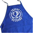 thumbnail image 2 of ApronMen, Funny Aprons For Men - Trophy Husband - 100% Cotton with Pockets - Blue, 2 of 6