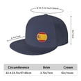 thumbnail image 4 of DouZhe Flat Brim Cap Snapback Hat, Spanish Spain Flag Prints Adjustable Blue Adult Baseball Cap, 4 of 7