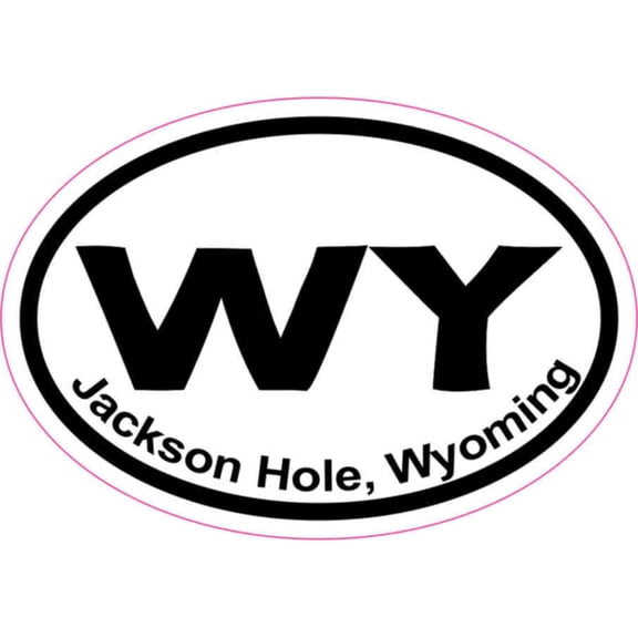 3in x 2in Oval Jackson Hole Sticker
