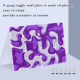 thumbnail image 4 of Dailycode Light Switch Plate Covers 3 Gang Wall Plate Plastics Outlet Covers for Kitchen Home Office Decor Purple Dream, 4 of 8