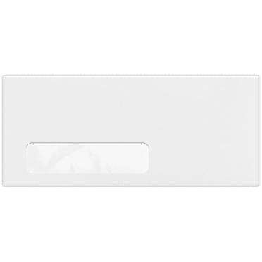 LUXPaper #10 Window Envelopes, 4 1/8 x 9 1/2, Bright White, 50/Pack