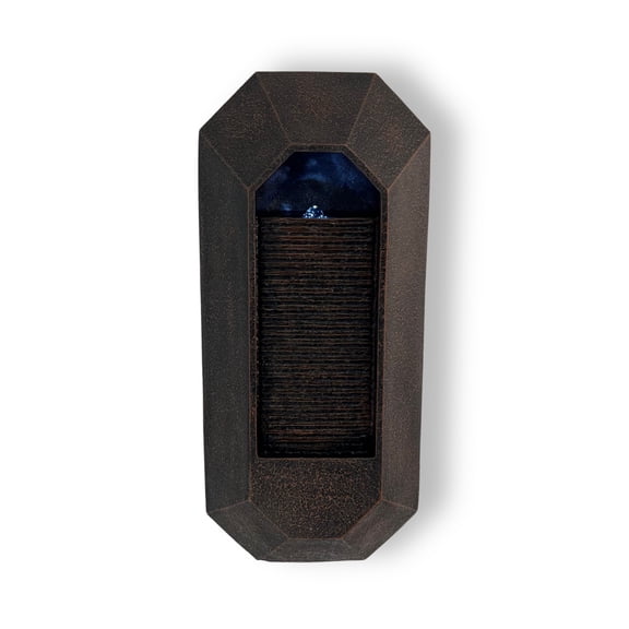 23.3" H Brown Wall Fountain with LED Light
