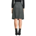 thumbnail image 3 of INSPIRE CHIC Women's Office Knee Lenght High Waist Plaid Tartan Skirt S Dark Grey, 3 of 5