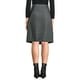 thumbnail image 3 of Falda de tartán de cuadros de cintura alta hasta la rodilla para oficina de mujeres Inspire Chic L Gris oscuro, 3 of 5