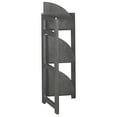 thumbnail image 6 of Niche Flip Flop 34 Inch Folding 3-Shelf Corner Bookcase, No Tools Assembly, Sturdy Solid Wood, Easy Setup, Space-Saving Bookshelf for Home, Office, Dorm, Living Room, Bedroom, Grey Finish, 6 of 7