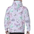 thumbnail image 6 of Bingfone Purple Butterfly Men'S Drawstring Hoodie Long Sleeve Pocket Sweatshirts-Medium, 6 of 9
