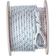 thumbnail image 4 of Seachoice Boat Anchor Line Rope, 3-Strand Twisted, Nylon, White/Blue, 5/8 In. X 200 Ft., 4 of 4