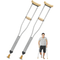 thumbnail image 3 of Par de Muletas Axilares De Aluminio Ajustables Reforzadas con Gomas Premium Talla Mediana, 3 of 5