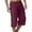 DH04-Wine, variant on ADSSDQ Men's Long Linen Shorts Casual Summer Beach Below Knee Length Pocketed 3/4 Drawstring Capri Pant with Pockets Black 2XL