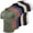 #029 Army Green, variant on Men's and Big Men's Shirts Casual Button Down Stand Collar long Sleeve Henley Pullover Sweatshirt Polo Shirts, Blue,XL