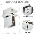 thumbnail image 4 of 4 Pcs Glass Door Hinge 90 Degree Double Side Shower Glass Hinges Adjustable Glass Cabinet Hinges Zinc Alloy Clamp Hinges for Glass Thickness 5mm - 8mm, 4 of 7