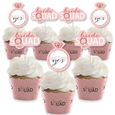 Party Cupcake Wrappers Set of 12 Bridal Shower Decorations Best Day Ever 