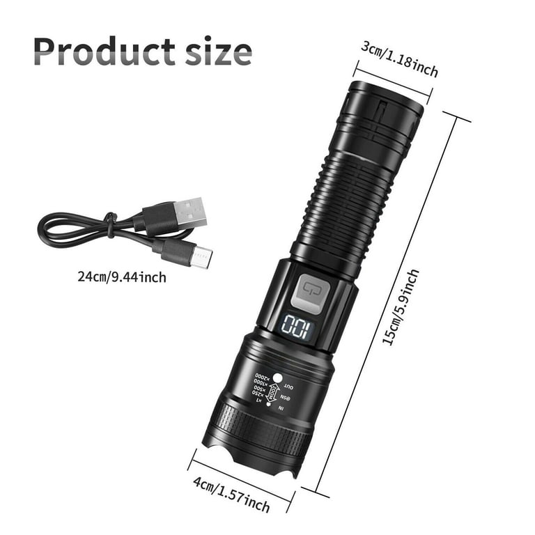 Liwarace XY-8068 Zoom Multifunction Outdoor Digital Flashlight