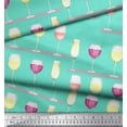 thumbnail image 2 of Soimoi Crepe Silk Fabric Wine Glass Bar Print Fabric by the Yard 42 Inch Wide, 2 of 3