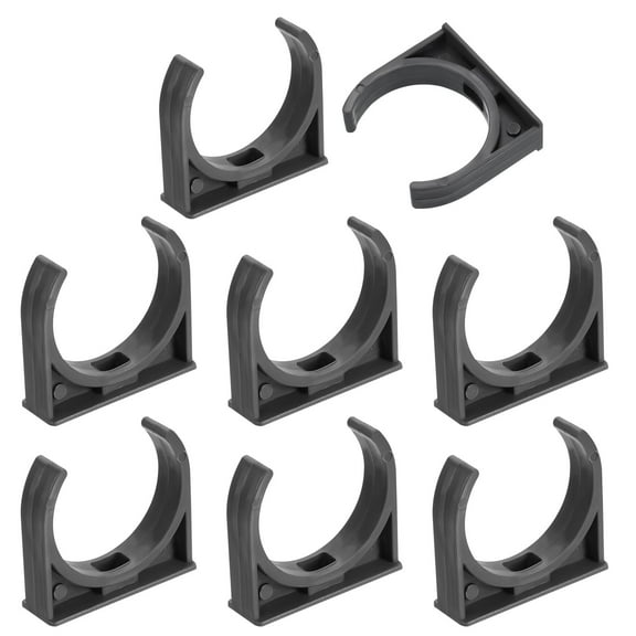 8 Pack Water Pipe Clamps Clips, U-Shaped Tubing Hose Buckles, Irrigation Tube Holder for 50mm OD for TV Trays Tube Hose Hanger Support Tubing, Gray