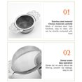thumbnail image 2 of Youkk Stainless Steel Tea Infuser Diffuser Loose for Leaf Strainer Mesh Filter Drinkware Herbal Reusable Washable Brewing Silver 1Set, 2 of 6