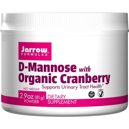 Jarrow Formulas D-Mannose with Organic Cranberry Supports Urinary Tract Health, 2.9