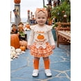 thumbnail image 5 of Loicainy Infant Baby Girl Halloween Outfit 3 6 9 12 18 Months Long Sleeve Romper Skort Headband Stockings Clothes Set, 5 of 9