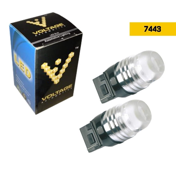 Voltage Automotive 7443 LED Brake Signal Side Marker Light Bulb, Pair