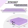 thumbnail image 2 of BalanceFrom 3-Panel All-Purpose Folding Gymnastics Workout Mat, 6' x 2' x 2", Light Purple, 2 of 7