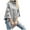 Grey, variant on Women Solid Color Turtleneck Knitted Cape Sweater Poncho Cardigan Coat