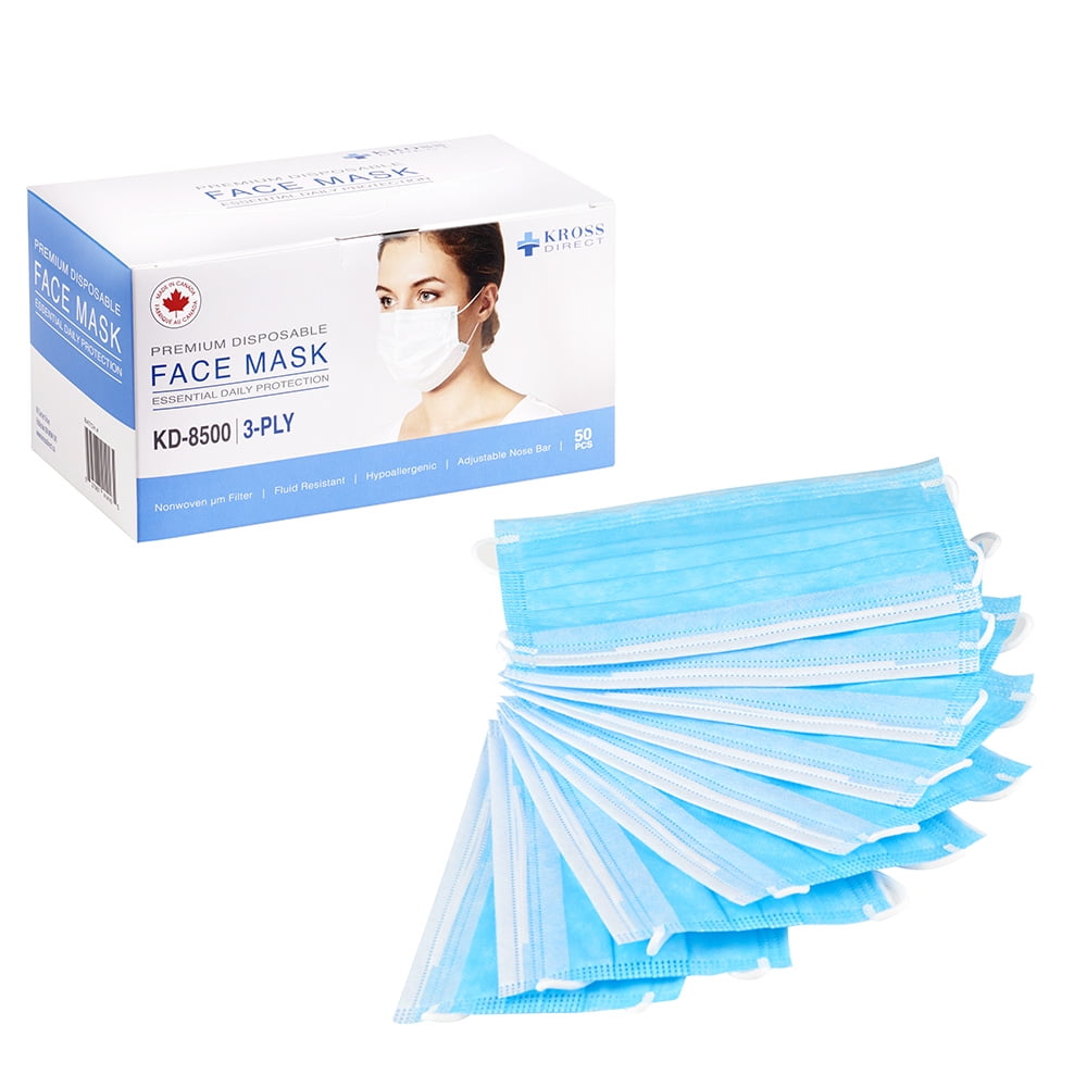 Medical 3ply Face Masks ASTM F2100 Level II 20 boxes of 50 1000