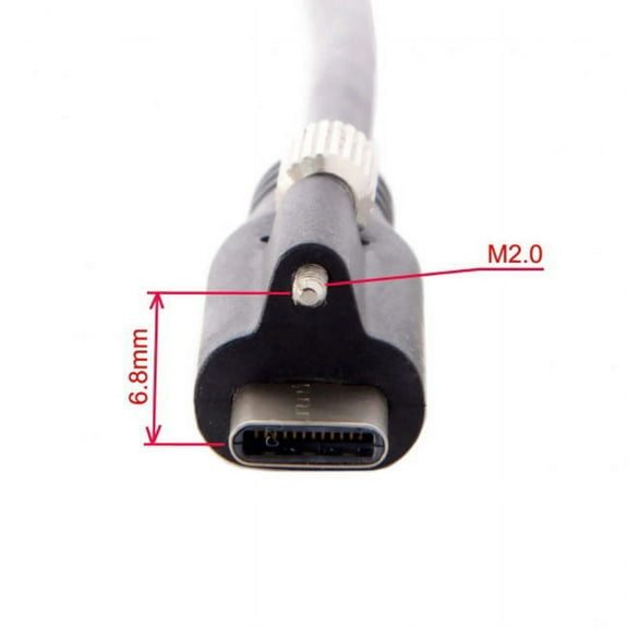 FVH 5 Meters USB 3.1 Type-C Locking Connector to Standard USB3.0 Data Cable for Camera With Panel Mount Screw