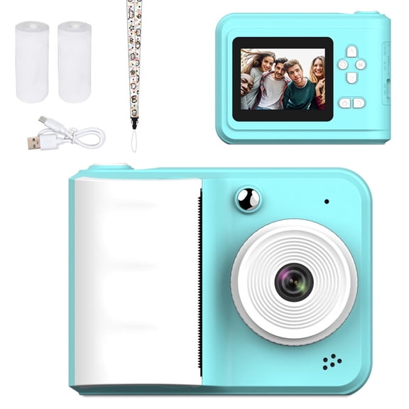 Kids Instant Print Camera, Children's Digital Camera with Printing Function - Educational Toy for Girls Boys 3-12, Birthday Christmas Gift, Includes Paper
