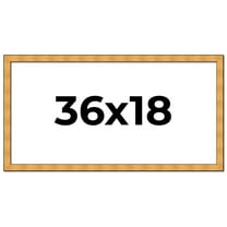 36x18 Frame Gold Rustic Solid Wood Picture Frame | 1.25 Inch Wide Moulding | Rustique Gold