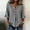 Black, variant on Qulqfy Blouses for Women Casual 3/4 Sleeve Striped Fall Black Ruffle Button Up Dressy Henley V-Neck Womens Tops L