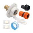 thumbnail image 3 of LOVIVER RV City Water Inlet with Check Valve Accessories RV Water Fill Inlet Flange White, 3 of 8