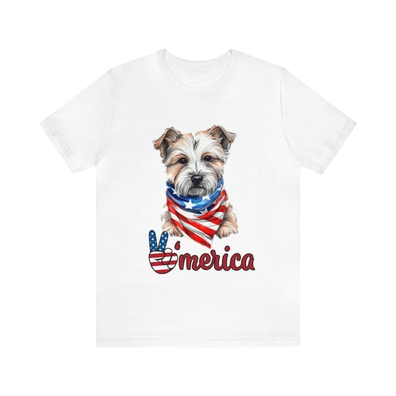Patriotic Dogs 4 Of July Independence Day America Jersey Short Sleeve Tee