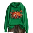 thumbnail image 4 of Womens Hoodies Dark Green Women's Halloween Themed Hoodie with Pockets Fall Winter Sweatshirts for Women XL, 4 of 4