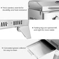 thumbnail image 3 of Portable Gas Grill for Outdoor with 2 Burner, Max 20,000 BTU total, Folding Legs, Built-in Thermometer, Travel Locks, Stainless Steel Tabletop Propane Gas Grill for Camping Picnic Cooking BBQ, 3 of 8
