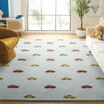 thumbnail image 2 of SAFAVIEH Kids Cars Stripes Area Rug, Light Blue/Yellow, 8' x 10', 2 of 10