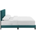thumbnail image 3 of Modern Contemporary Urban Design Bedroom Full Size Bed Frame, Fabric, Aqua Blue, Box Spring Required, 3 of 5