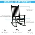 thumbnail image 4 of CL.HPAHKL Wooden Rocking Chair Outdoor Indoor Rocker Chair, Patio Chair with High Back and Armrest for Backyard Lawn Garden, Black, 4 of 7