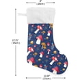 thumbnail image 2 of Coolnut Red Mushrooms Vegetables Christmas Stockings Christmas Presonalized Large Stocking Sock, Set of 1 Xmas Party Winter Decor Candy Bag Family Holiday Gift, 17.7 Inch, 2 of 7
