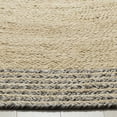 thumbnail image 3 of SAFAVIEH Cape Cod Charmaine Braided Area Rug, 5' x 5' Round, Ivory/Steel Grey, 3 of 5