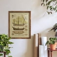 thumbnail image 6 of Antique Ship Plan II -Framed Print w/glass-Walnut, 6 of 7