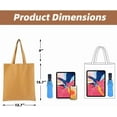 thumbnail image 7 of JUYGO Cotton Tote Bag and DIY Shopping Shoulder Bag Lightweight Spacious Grocery Bag Durable Washable Reusable Bags, 7 of 7