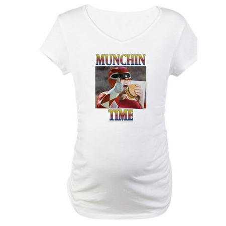 

CafePress - Power Rangers Munchin Ti Women s Maternity T Shirt - Cotton Maternity T-shirt Cute & Funny Pregnancy Tee