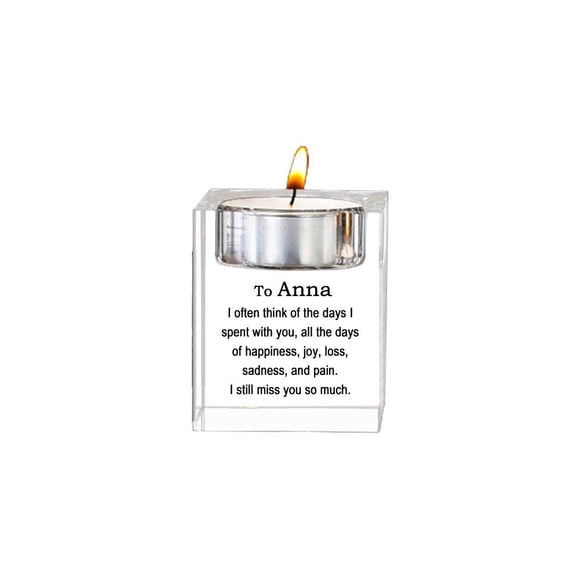 Crystal Candle Holder with Picture Personalized 3D Engraved Crystal Candles C5K0