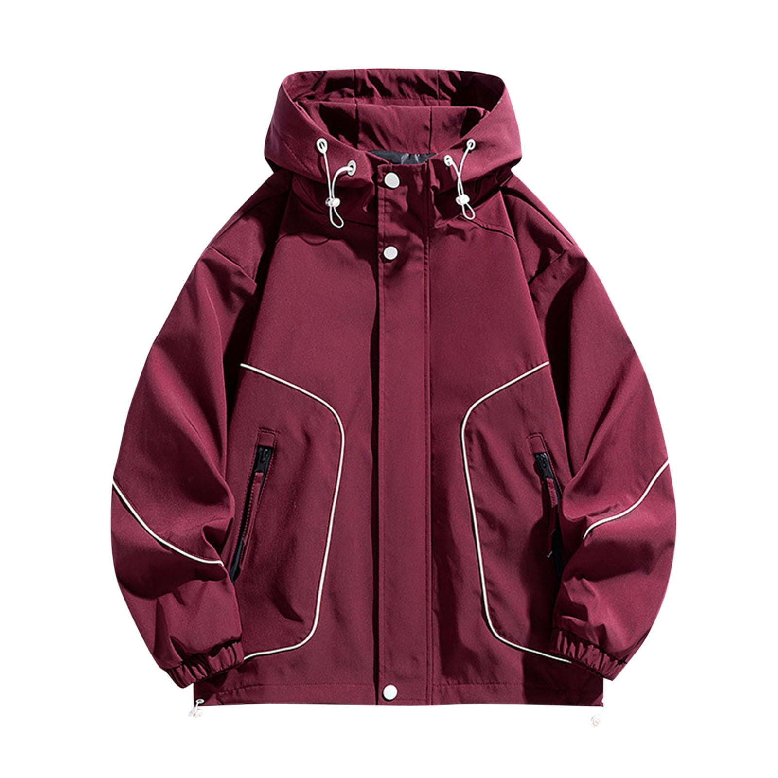 LONKITO Mens Jackets Full Zip Jackets Long Sleeve Hooded